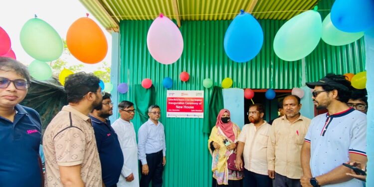 আইএসডিই এর উদ্যোগে মহেশখালীতে ঘুর্নীঝড় মোখায় ক্ষতিগ্রস্থদের মাঝে নতুন গৃহ হস্তান্তর