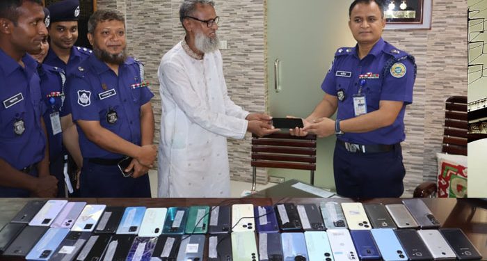 পটুয়াখালীতে চুরি হওয়া ৭০টি মোবাইল উদ্ধার