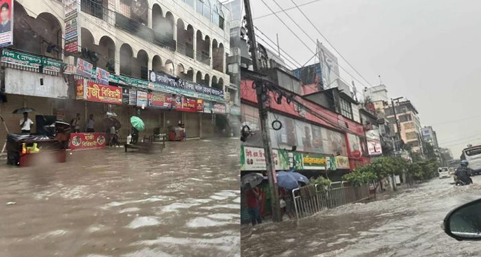মুষলধারে বৃষ্টিতে জলাবদ্ধতা, নাকাল ঢাকাবাসী