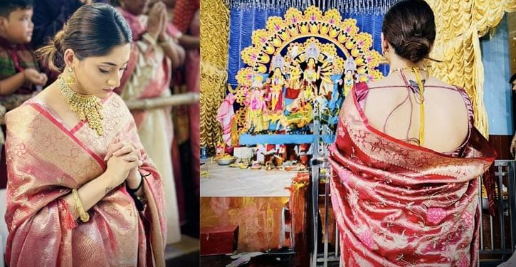 দুর্গোৎসবে মণ্ডপে মণ্ডপে নায়িকা পূজা চেরি