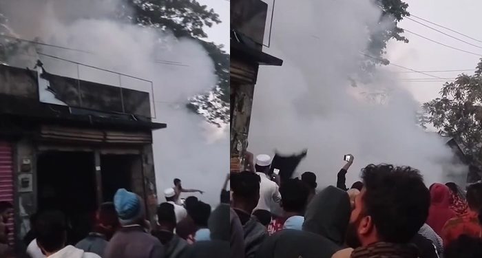 বরগুনার কাকচিড়া বাজারে আগুন, পুড়ে গেছে ৪টি দোকান