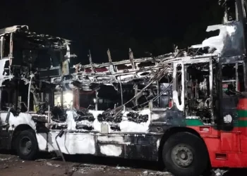 নোয়াখালীতে আগুনে পুড়ল বিআরটিসির ২ বাস, নাশকতার অভিযোগ