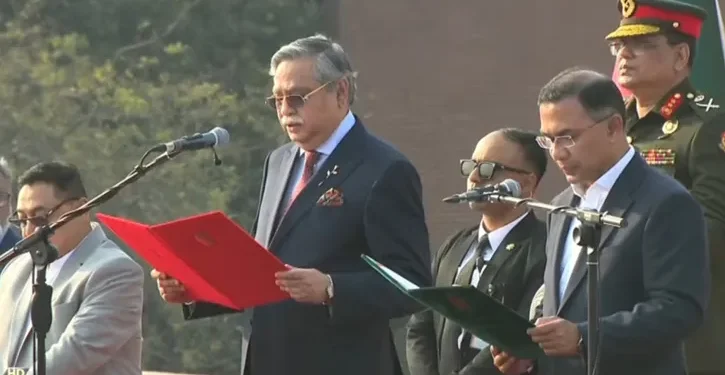 প্রধানমন্ত্রী হিসেবে শপথ নিলেন তারেক রহমান