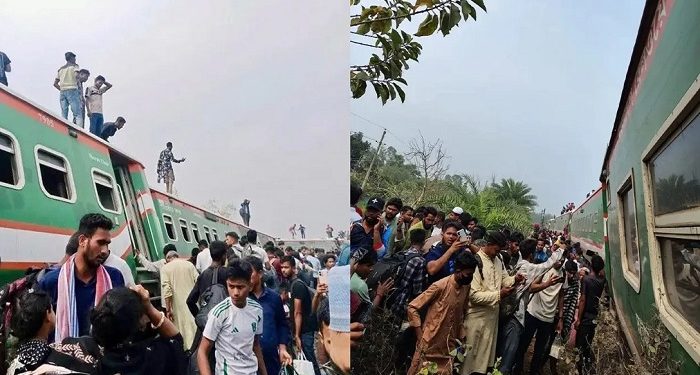 নীলসাগর এক্সপ্রেস বগুড়ায় লাইনচ্যুত, শতাধিক আহত