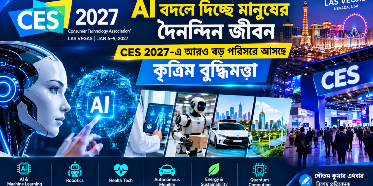 AI বদলে দিচ্ছে মানুষের দৈনন্দিন জীবন, CES 2027-এ আরও বড় পরিসরে আসছে কৃত্রিম বুদ্ধিমত্তা