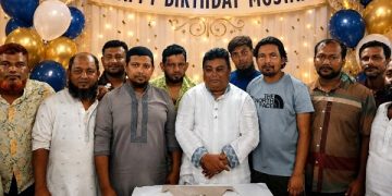 পুরান ঢাকার সফল সংগঠক মোস্তাকের জন্মদিন পালিত