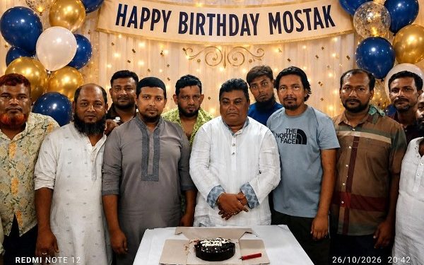 পুরান ঢাকার সফল সংগঠক মোস্তাকের জন্মদিন পালিত